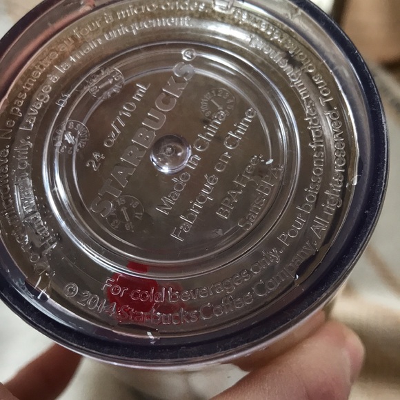 Starbucks 2014 24oz Cold Cup in Glitter Gold - Picture 4 of 6